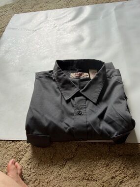 Men's Black Casual Button-Down Shirt by Unknown Brand
